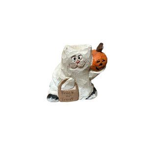 Eddie Walker GHOST CAT TRICK OR TREAT 4" Figurine Halloween Midwest Cannon Falls